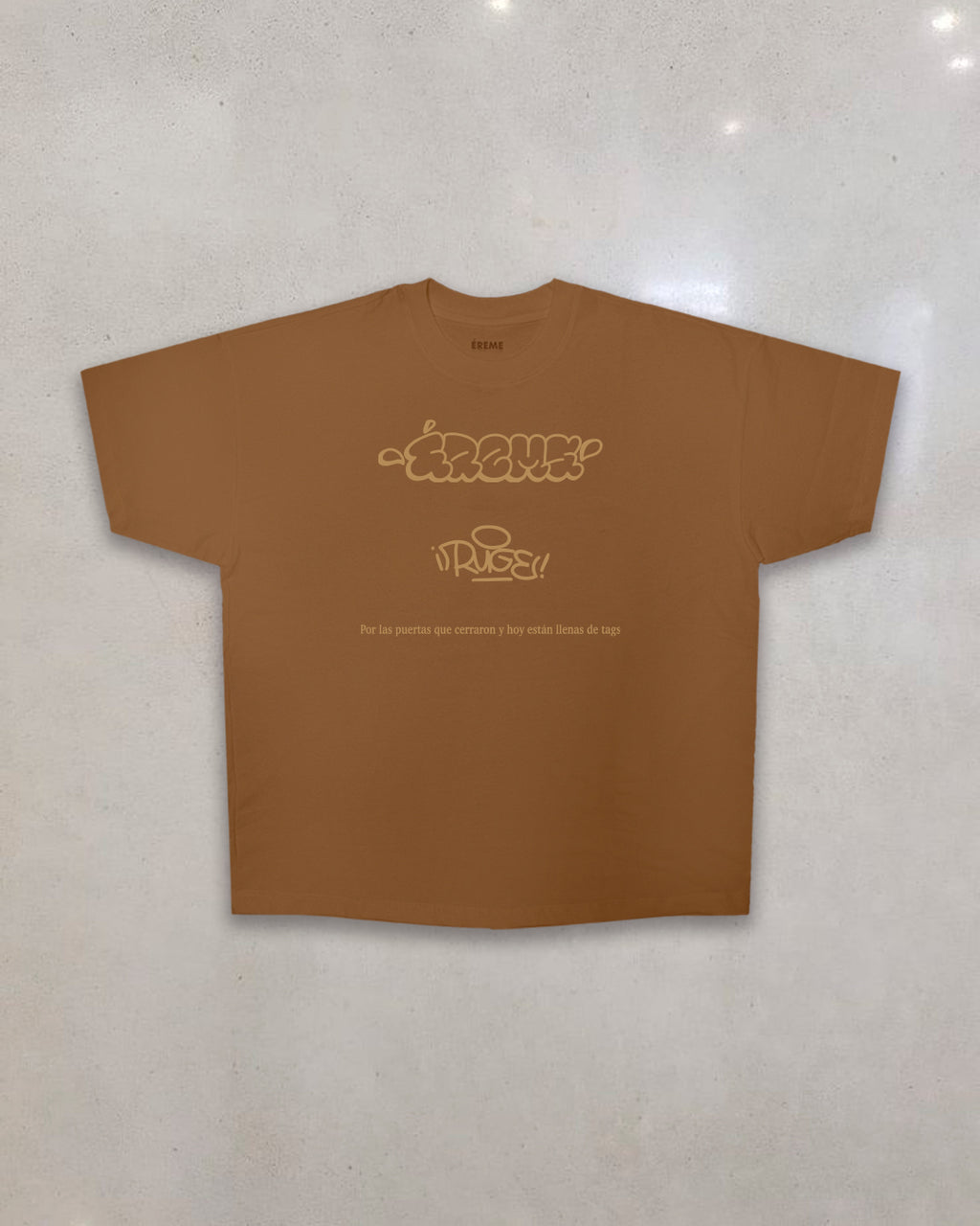 ERM X RUGE OVERSIZE T-SHIRT — CAFÉ.