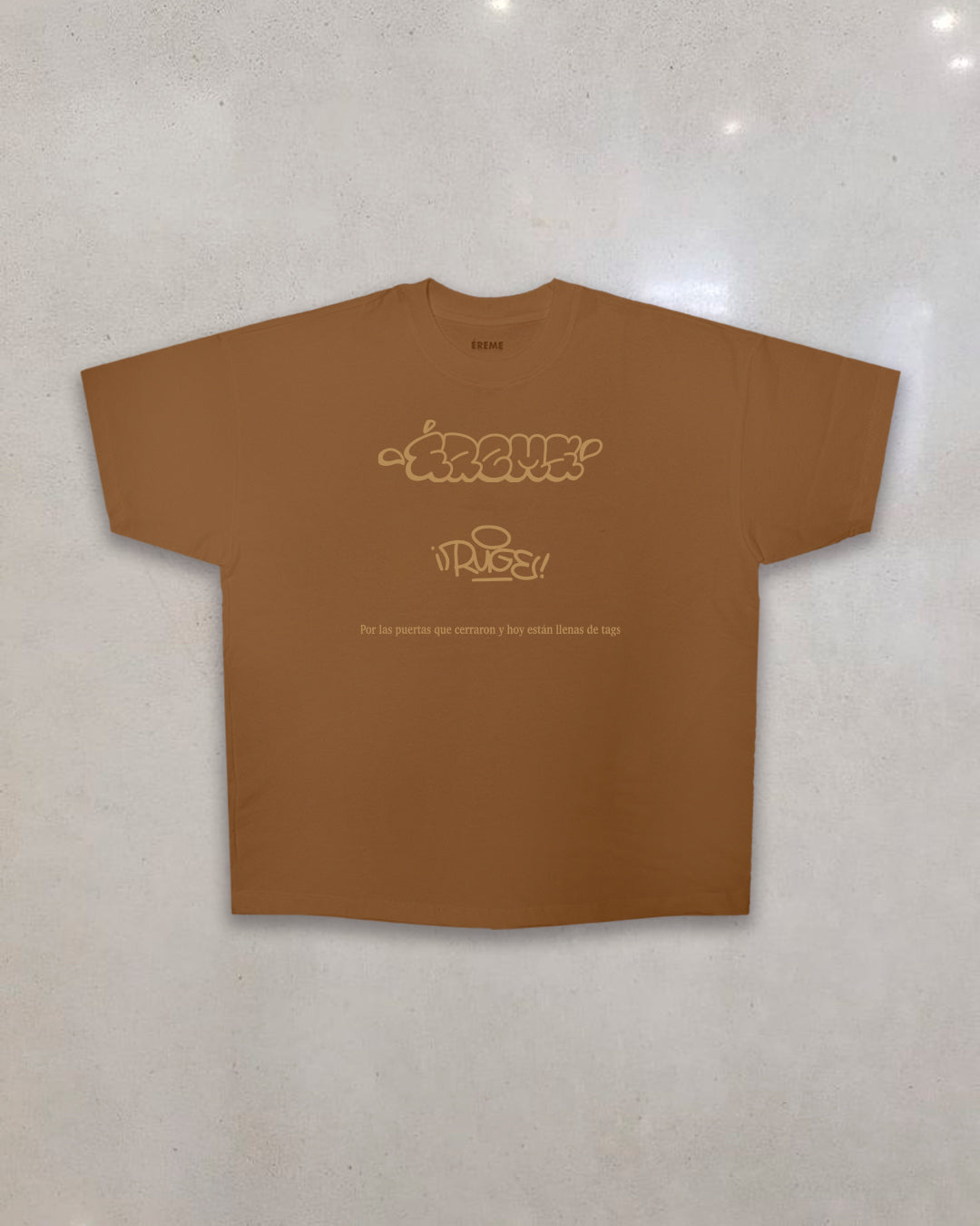 ERM X RUGE OVERSIZE T-SHIRT — CAFÉ.