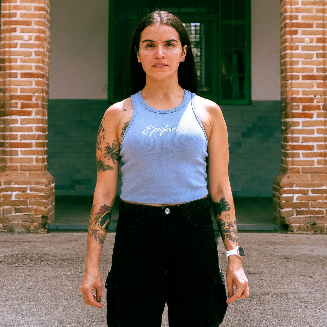 RIBBED TOP — AZUL.