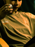"OCRE" OVERSIZE CROP TEE.