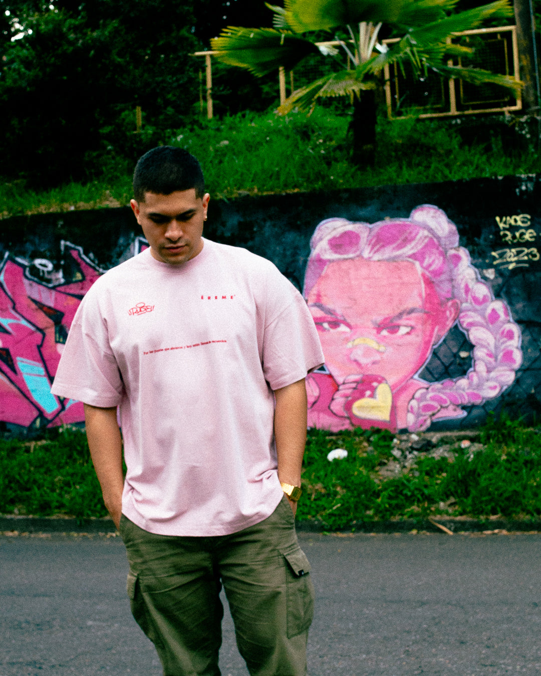 ERM X RUGE OVERSIZE T-SHIRT — ROSA.