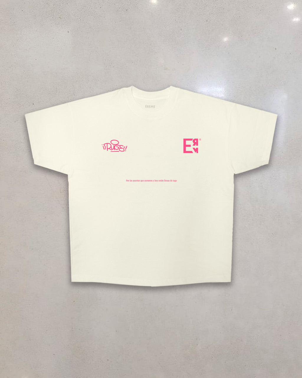 ERM X RUGE OVERSIZE T-SHIRT — MARFIL.