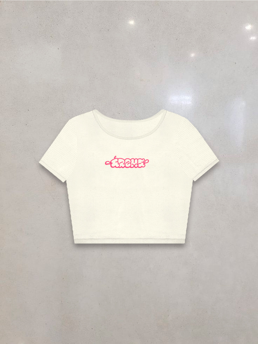 ERM X RUGE RIB CROP TOP — MARFIL
