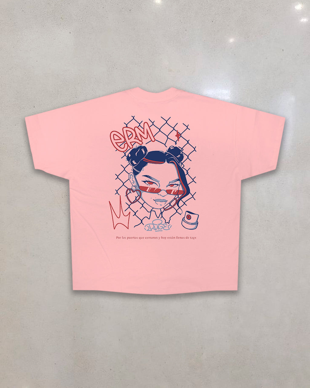 ERM X RUGE OVERSIZE T-SHIRT — ROSA.