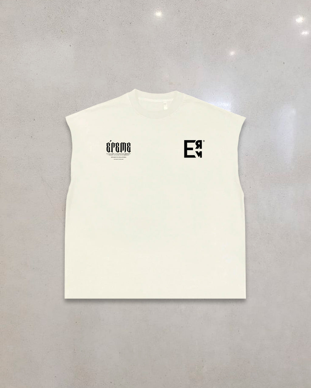 "PLEGARIA" SLEEVELESS T-SHIRT.